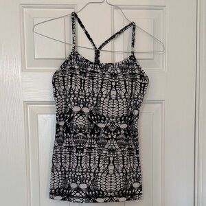 Lululemon Black White Geometric Print Tank Top